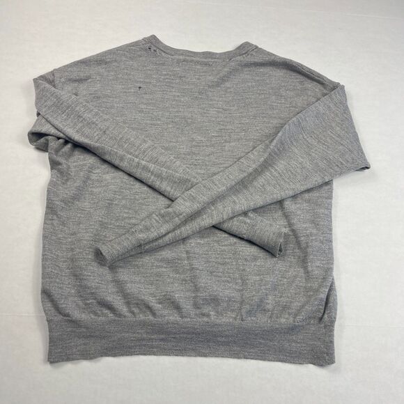 Zadig & Voltaire Kansas Bis Happy Sweater Gray Wool Slouchy Comfy Knit XS FLAW - Picture 8 of 11